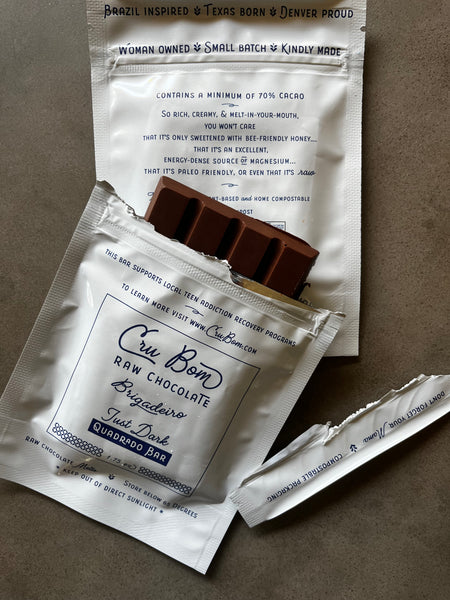 Quadrado Bar {Just Dark} – crubom raw chocolate
